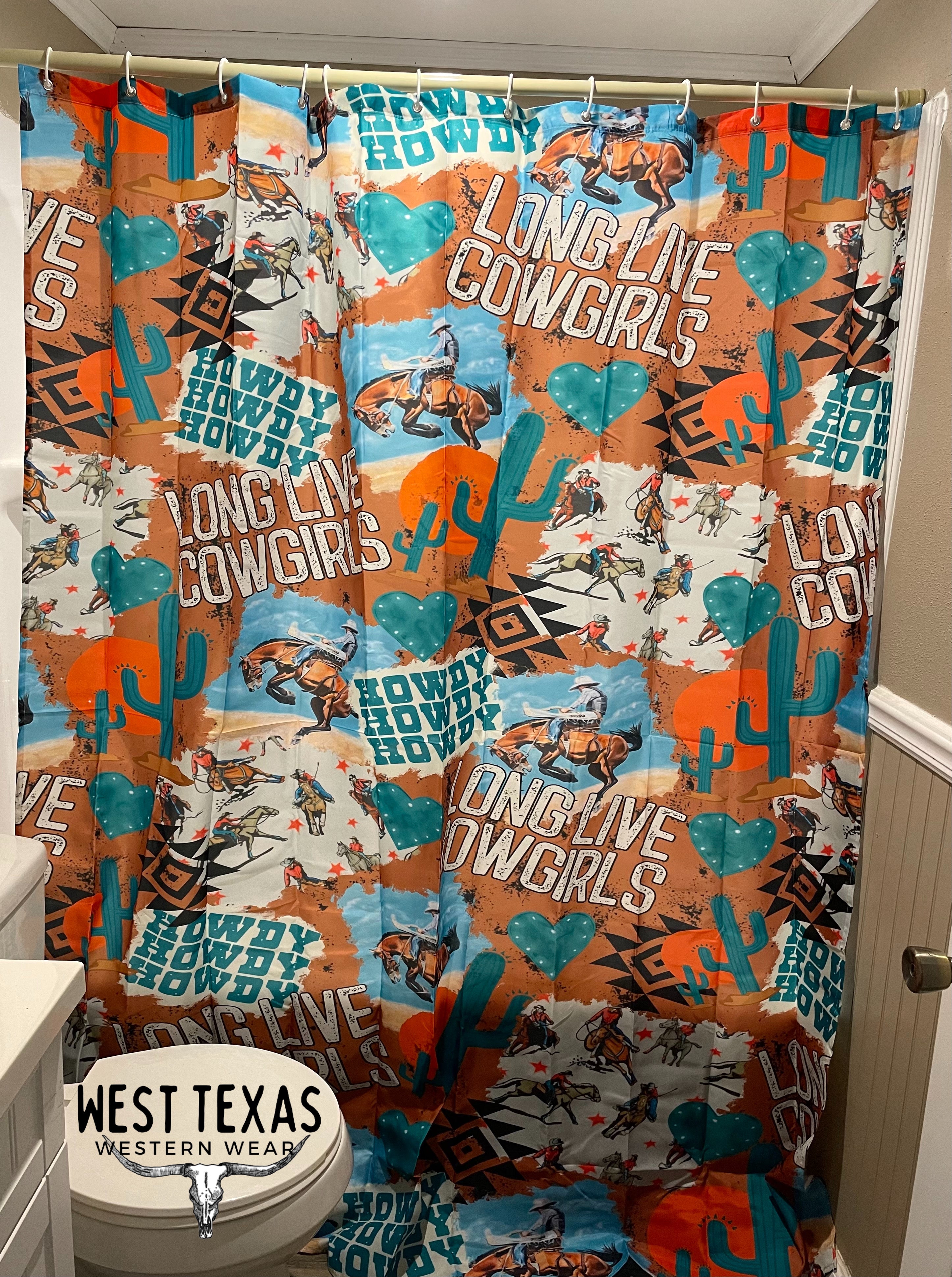 Long Live Cowgirls Shower Curtain