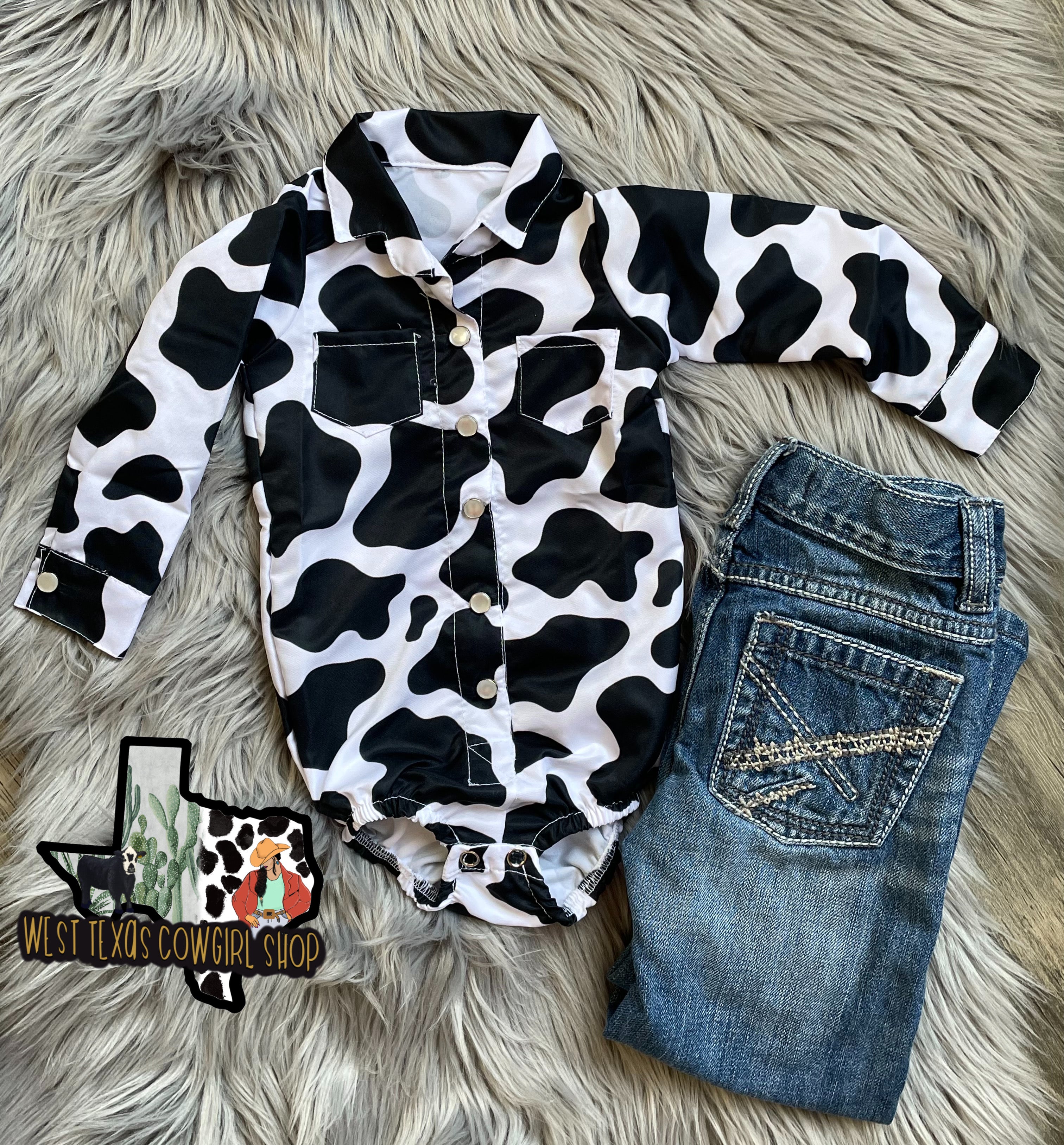 Holy Cow Button Up Bodysuit